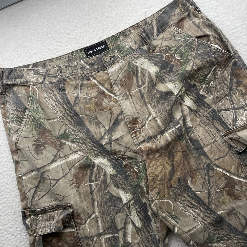 RealTree Camo Cargo Pants Mens XXL 44-46 AP 31" Elastic Waist Hunting Outdoors